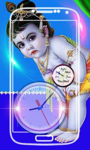 Krishna Clock Live Wallpaper screenshot 6