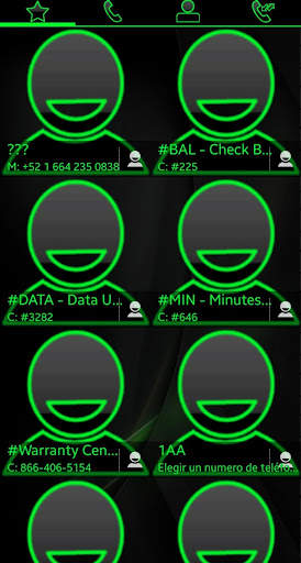 THEME SWIPE DIALER SPETRA GREEN GLASS screenshot 3