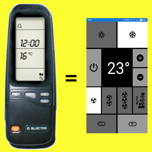 Electra AC Remote, as seen in picture! NO settings icon