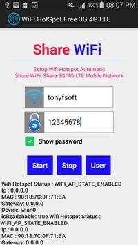 WiFi Hotspot-Share Wifi-3G/4G screenshot 2