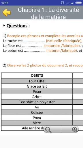 cours de physique chimie 6eme screenshot 4