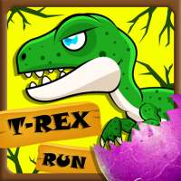 T-Rex Run Dinosaurs park world logo