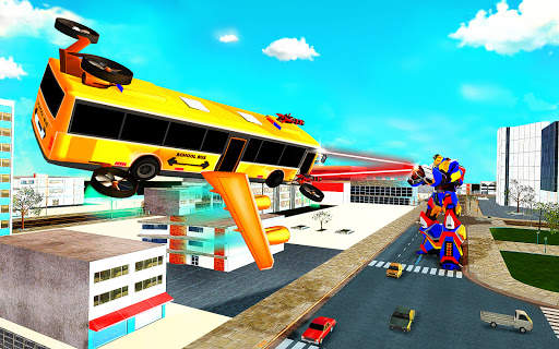 Shooting Flying School Bus Transport Simulator screenshot 2