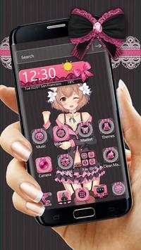 Sexy pink girl theme screenshot 2