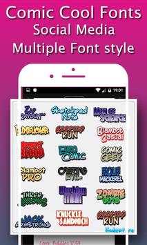 Comic Cool Fonts for comic maker - Social Media screenshot 1