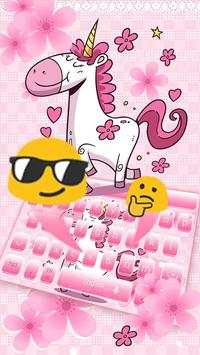 Pink Cute Unicorn Keyboard screenshot 3