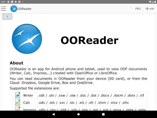OOReader 9 تصوير الشاشة