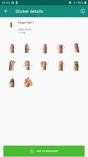 Finger Stickers for Whatsapp screenshot 3