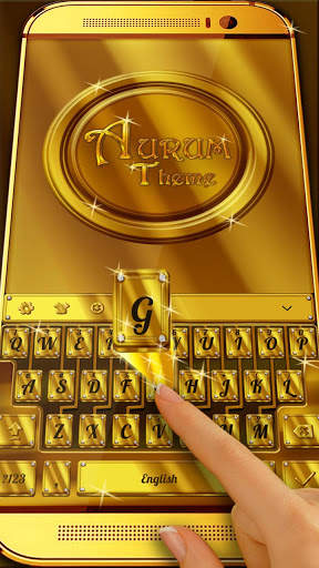 Aurum Gold Keyboard Theme स्क्रीनशॉट 8