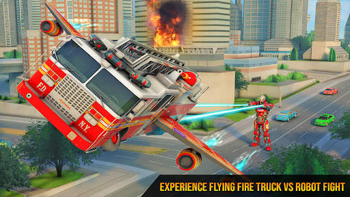 เกมรถดับเพลิง - โรบอท ต่อสู้ screenshot 2