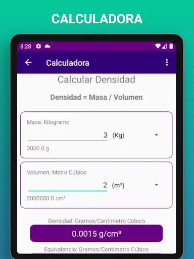 Densidad Masa Volumen screenshot 11