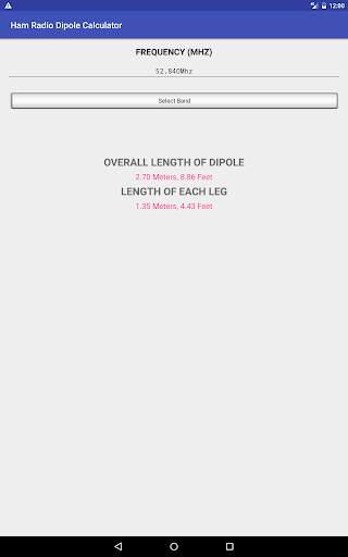 Ham Radio HF Dipole Calculator screenshot 5