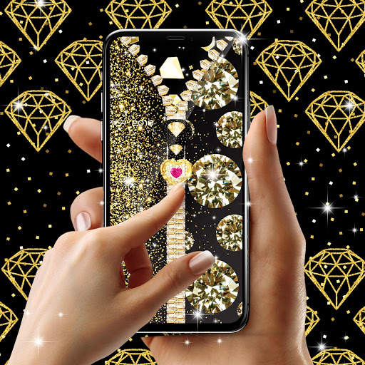 Gold diamond lock screen screenshot 3