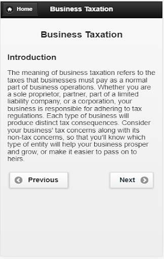 Business Taxation screenshot 2