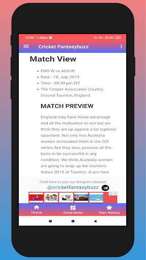 Cricket Fantasybuzz - Cricket Information screenshot 5