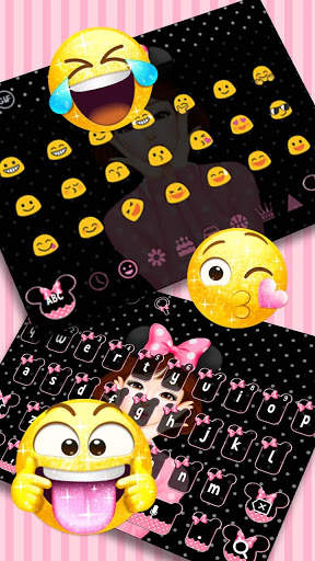 Cute Bow Girl Keyboard screenshot 3