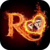 Fire Text Photo Frame 1.6