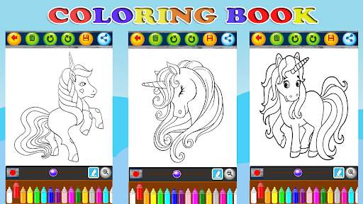 Unicorn Coloring Book-Easy Coloring screenshot 1
