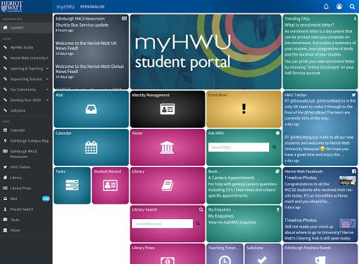 myHWU screenshot 5