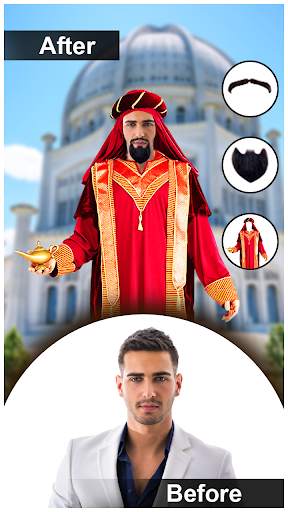 Arab Man Photo Editor : Suit, Hair, Moustache screenshot 1