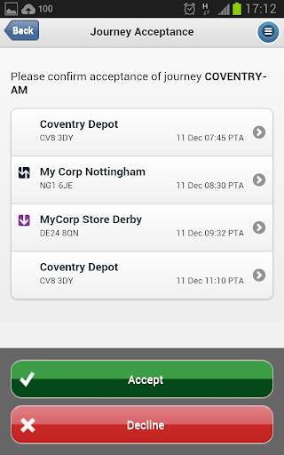 Microlise SmartPOD screenshot 1