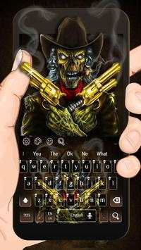 Western Skull Gun Keyboard Theme screenshot 1
