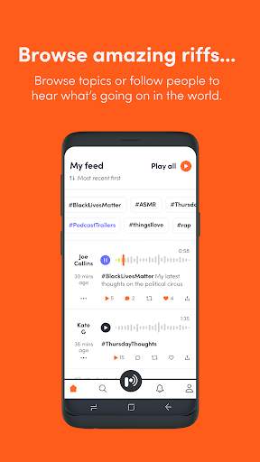 riffr - social (micro) podcasting screenshot 2