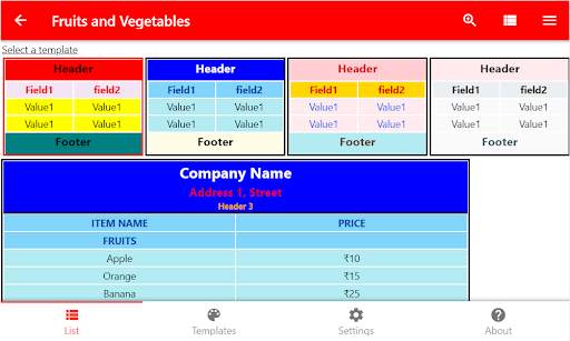 Price List Maker Free screenshot 5