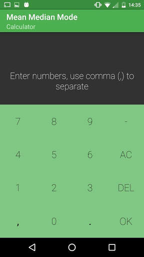Mean Median Mode Calculator screenshot 1