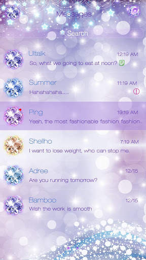 GO SMS PRO BLING LIGHT THEME скриншот 2