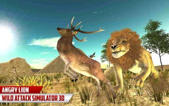 Angry Lion Village Attack - Wild Lion Simulator 3D screenshot 2