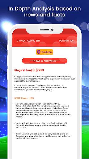 Dream Team 11 - Fantasy Cricket Prediction App screenshot 4