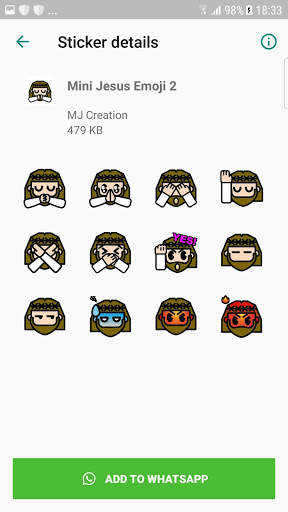 Mini Jesus Stickers स्क्रीनशॉट 5