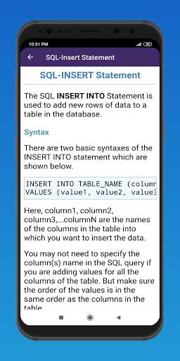 SQL and PL/SQL Tutorial screenshot 5