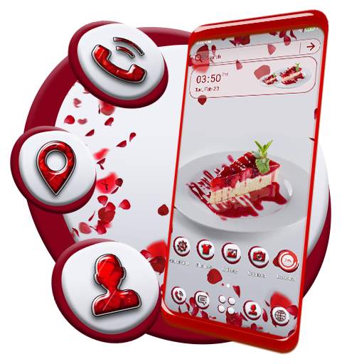 Strawberry Cake Slice Launcher Theme 1.0
