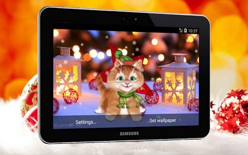 Winter Kitty Live Wallpaper screenshot 3