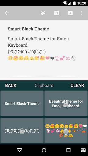 Smart Black Emoji Keyboard स्क्रीनशॉट 4