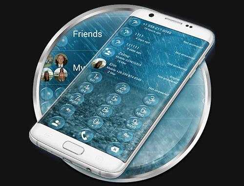 Dialer Bubble Rain Theme for Drupe and ExDialer screenshot 6