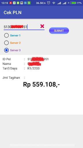 Cek Tagihan Bulanan PLN / LISTRIK screenshot 3
