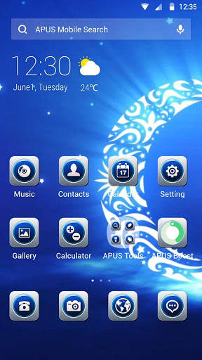 The Moon-APUS Launcher theme screenshot 1