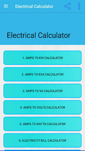 Electrical Calculator screenshot 1