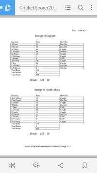 Simple Cricket Scorer screenshot 5