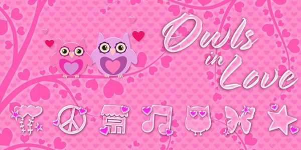 Pink Owl Launcher Theme screenshot 1