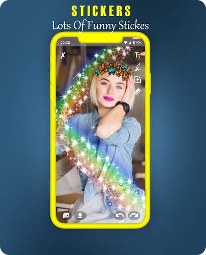 Camera Face Selfi Crown-Stickers Snapchat Editor screenshot 8