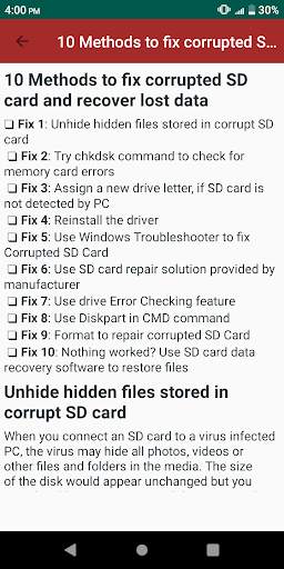 Recover Corrupted SD Card Guide screenshot 4
