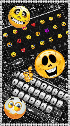 Diamond RIP Skull Keyboard Theme screenshot 3