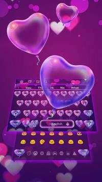Heart Bubble Balloon Keyboard screenshot 1