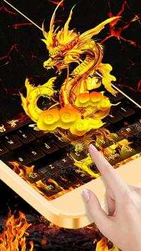 Fire Dragon Gold Flame  Keyboard screenshot 2