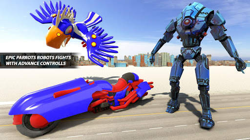 Parrot Robot Transforme: Robot Bike Games स्क्रीनशॉट 8