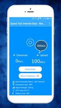 Speed Test Internet Data - Net Speed Widget 3 تصوير الشاشة